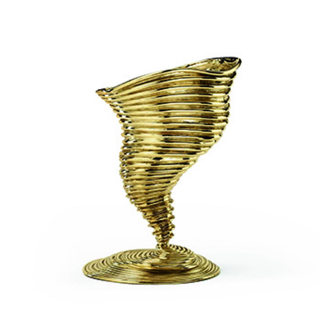 Vase en laiton. <strong>Modèle Tornade</strong>, création Fernando et Humberto Campana, 2000, pour Ghidini1961 (ghidini1961.com). © Ghidini