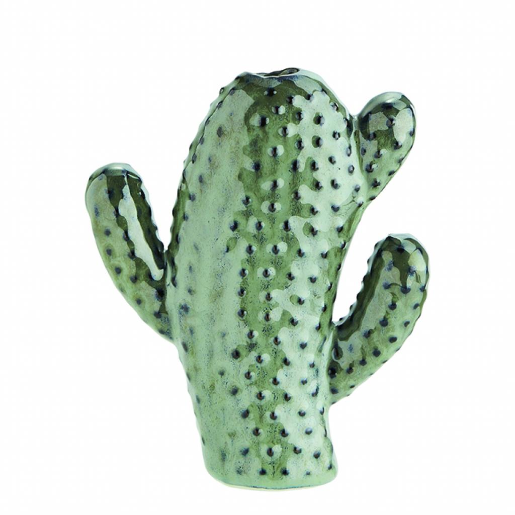 Cactus en céramique émaillé. H 15 x L 12,5 x P 4,5 cm. Création Madam Stoltz, 8,65 € (madamstoltz.dk). 