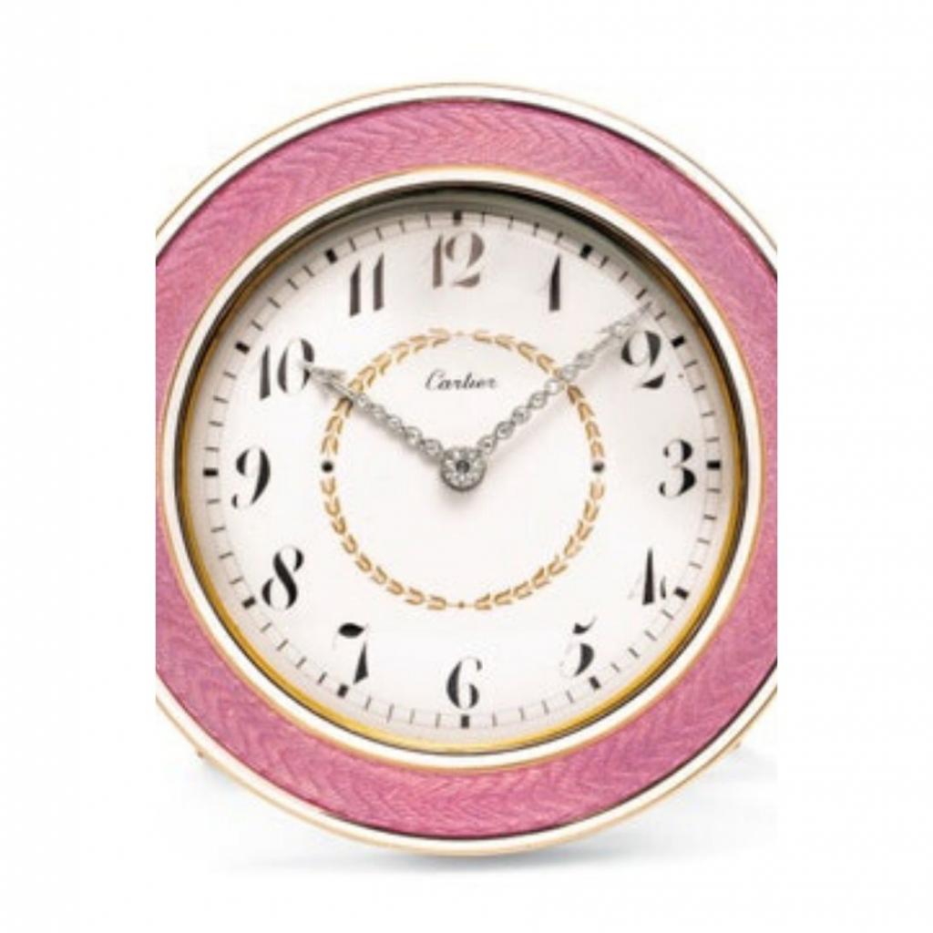 Horloge Belle Epoque en émail et diamants, Cartier // Estimation : entre 37 000 et 57 000 dollars. 