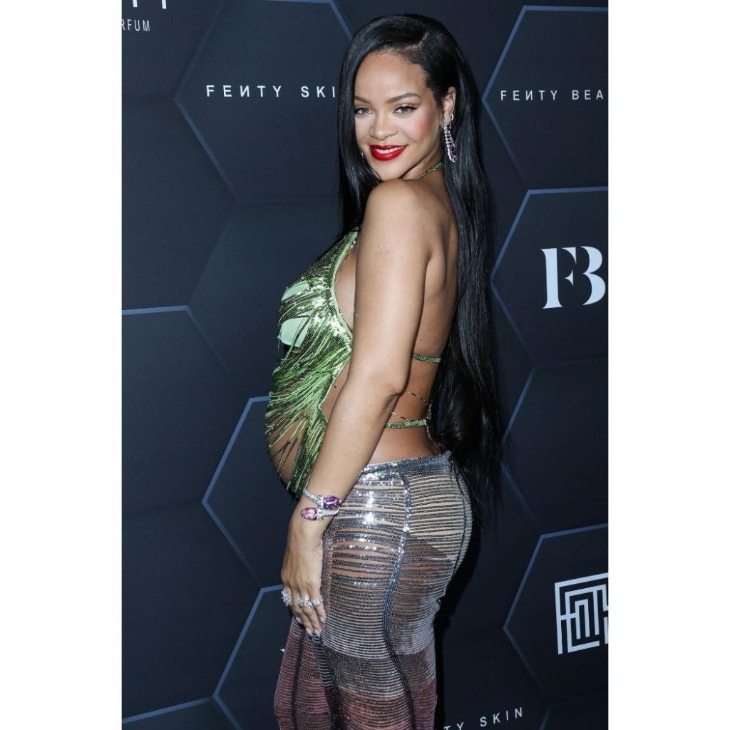 Rihanna, lors d'une soirée Fenty Beauty et Fenty Skin à Los Angeles le 11 février dernier. 