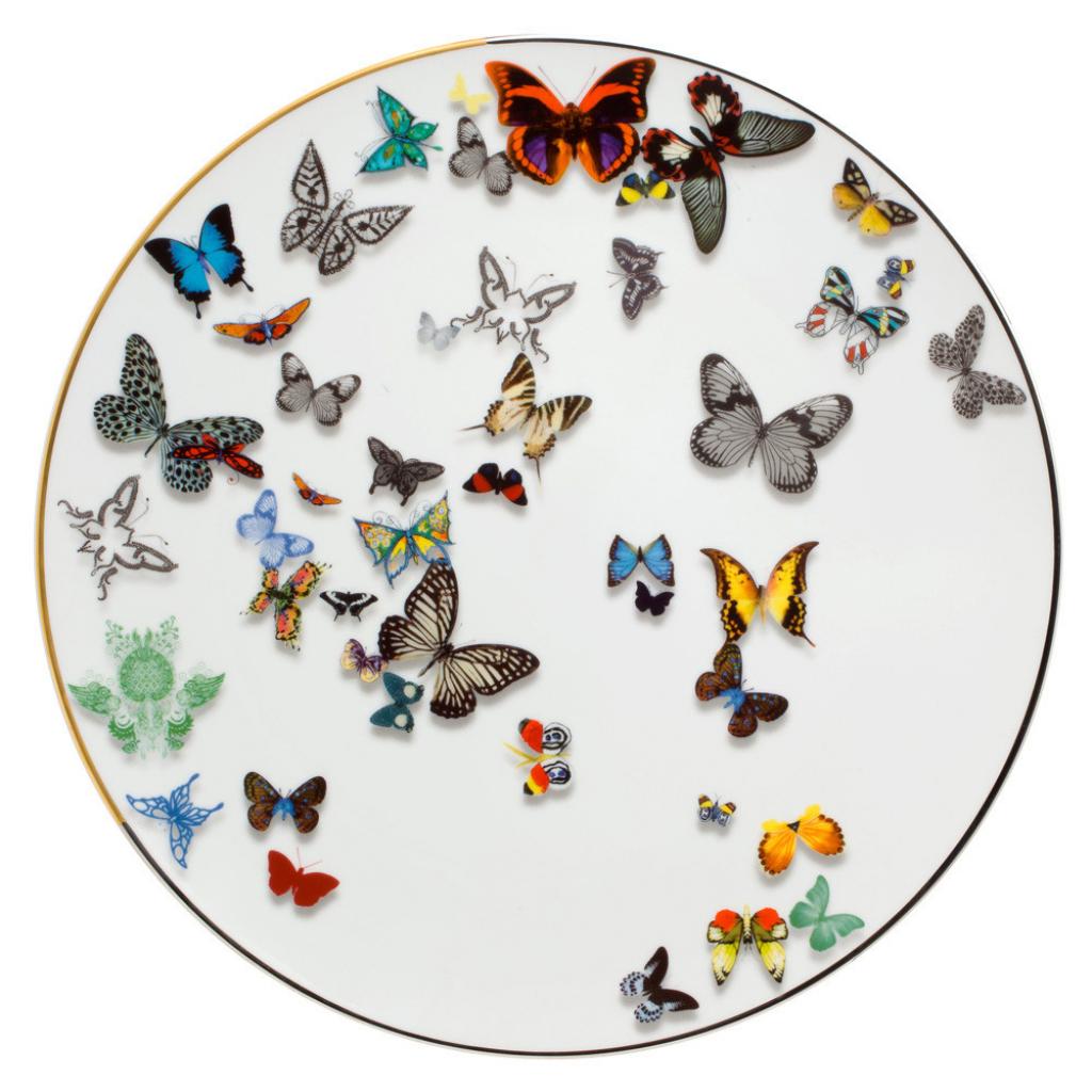 Assiette de présentation Butterfly Parade, Christian Lacroix, 149€.