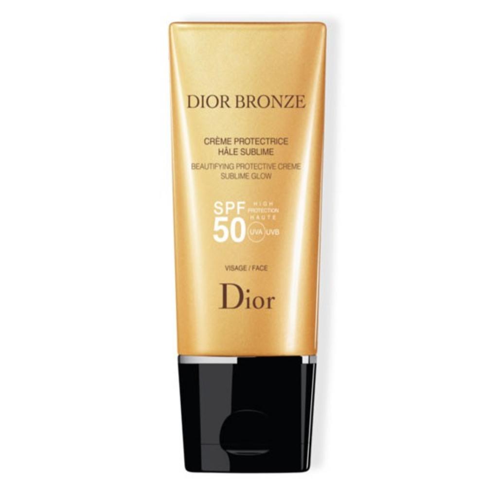 Le soin sublimateur, mais haute protection : Crème protectrice hâle sublime, Dior Bronze SPF50, Dior, 37,43 € sur <a href="http://www.dior.com">www.dior.com</a>