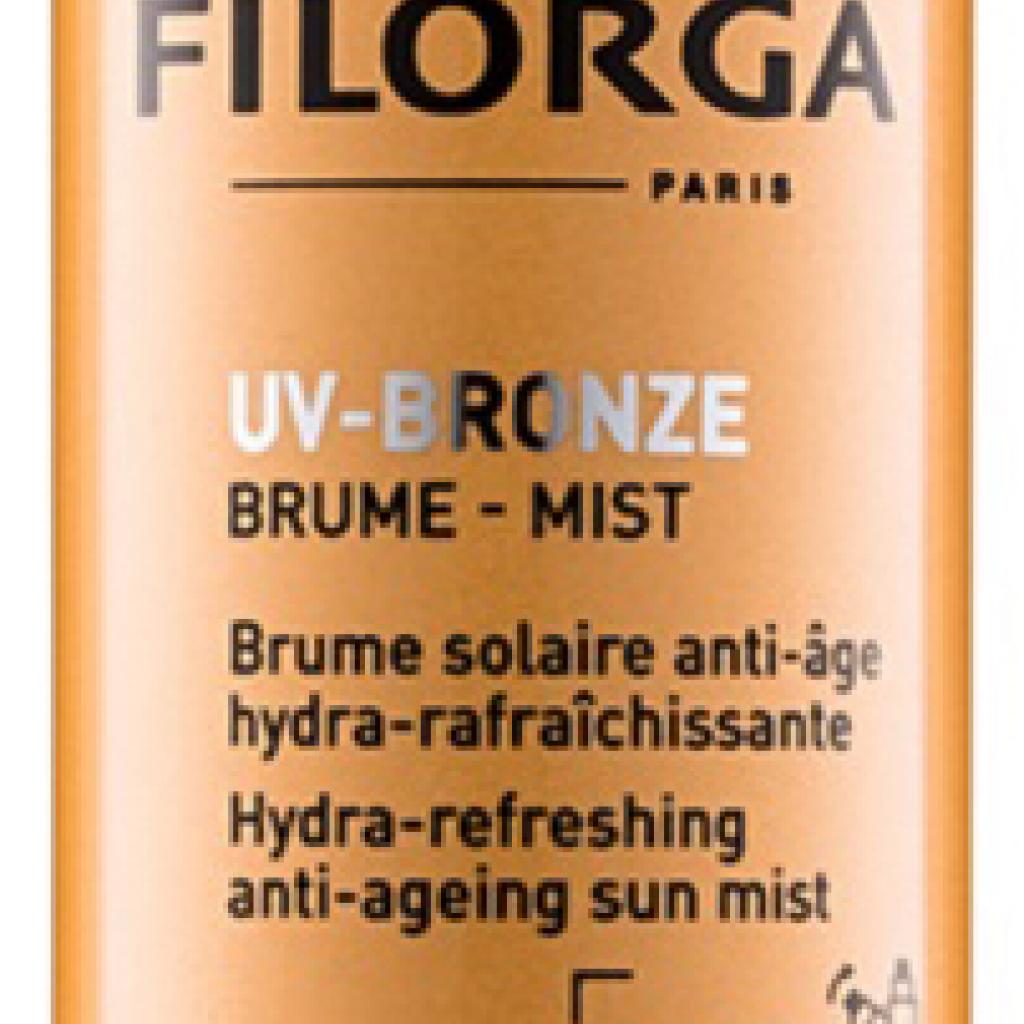 UV-Bronze, brume solaire anti-âge, SPF50, Filorga, 36€.