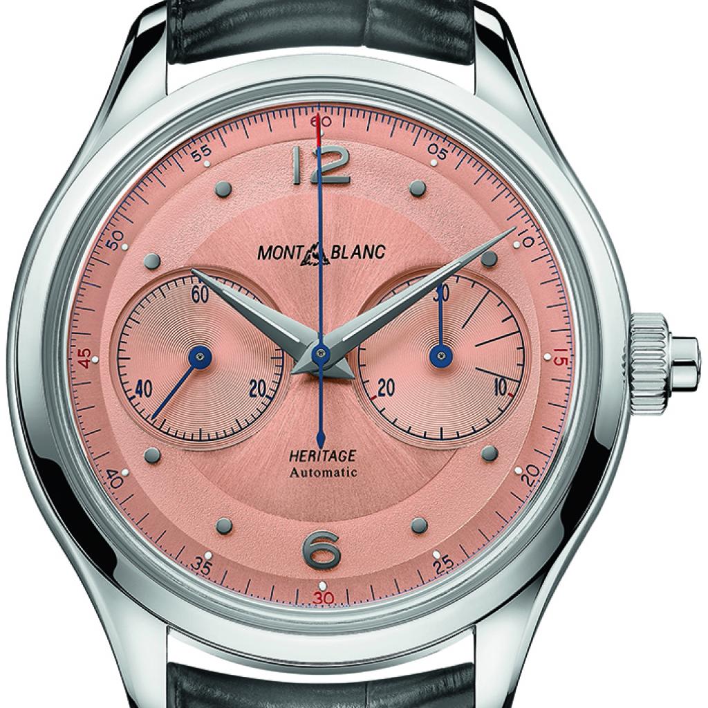 <strong>Une montre intemporelle</strong> : Montre Heritage Monopusher Chronograph, Montblanc, 4 800€
