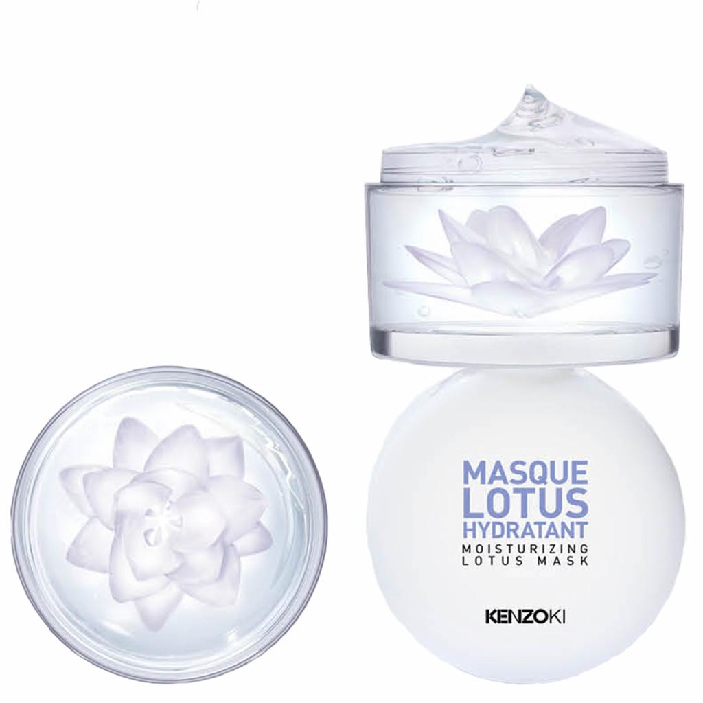 <em>Le masque Lotus Blanc Kenzoki</em>. Dans la large gamme au lotus développée par Kenzoki, il y a ce masque hydratant transparent, un gel au parfum addictif qui réhydrate en profondeur et illumine le teint.<br /> 