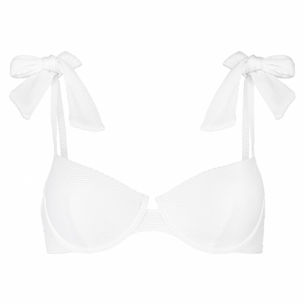 Bikini blanc à nœuds, Hunkemöller, 61€ 