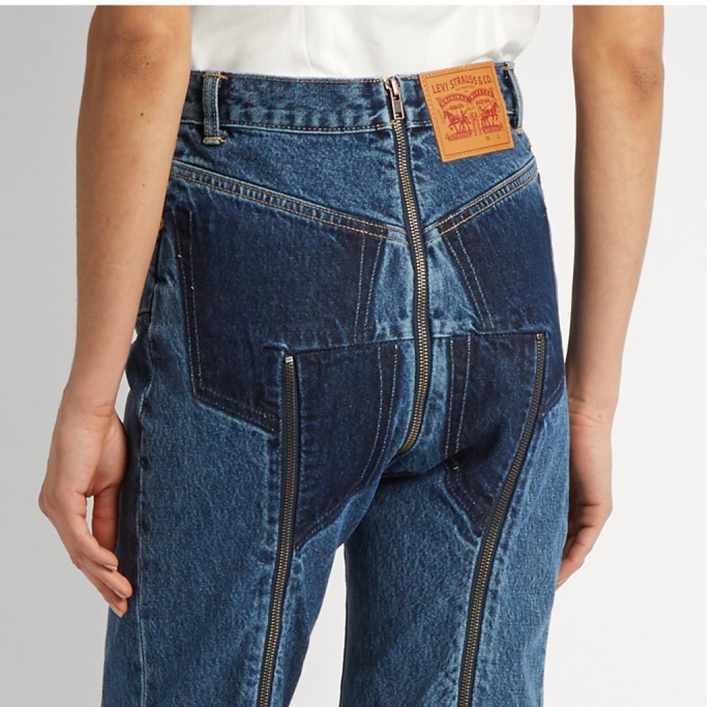Ce jean qui se dézippe à l’arrière à 1450 euros chez Levi’s. Oui mais… non.